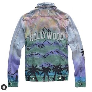 Retro Hollywood Distressed Denim Jacket